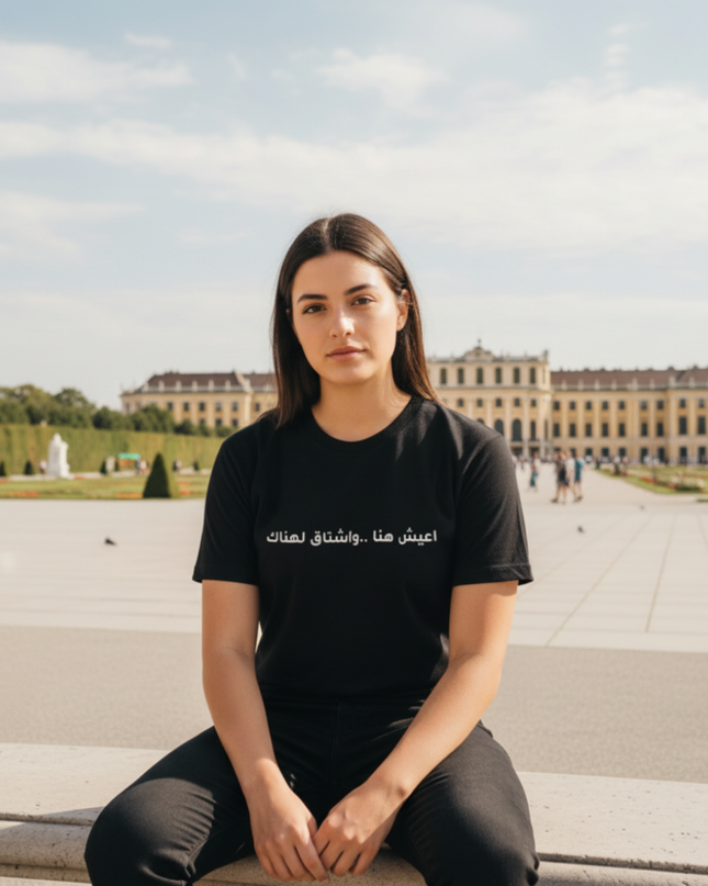 أعيش هنا… وأشتاق هناك