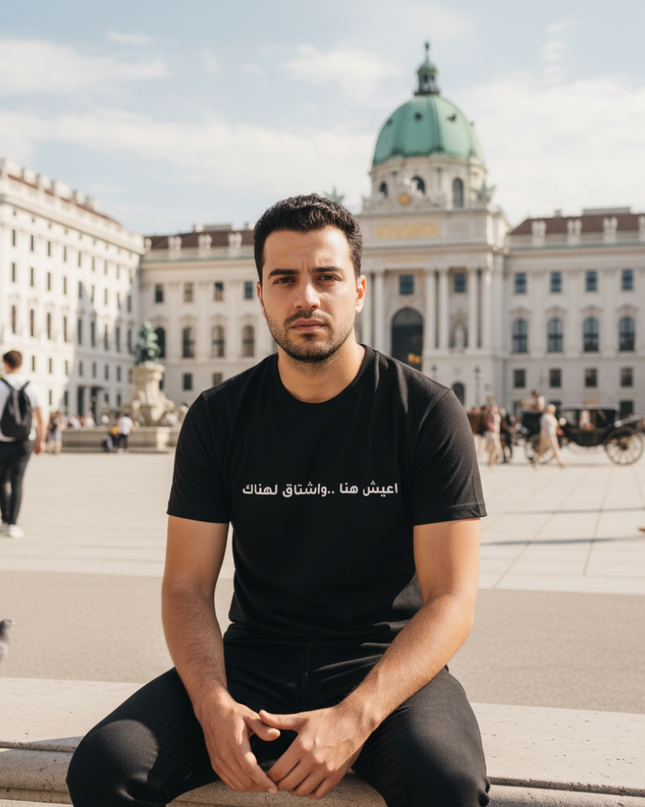 أعيش هنا… وأشتاق هناك