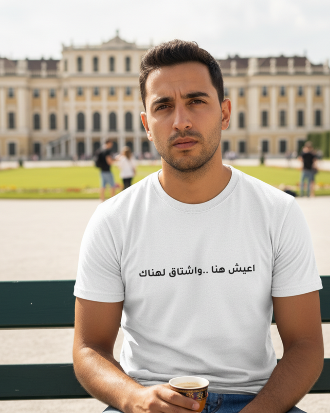 أعيش هنا… وأشتاق هناك