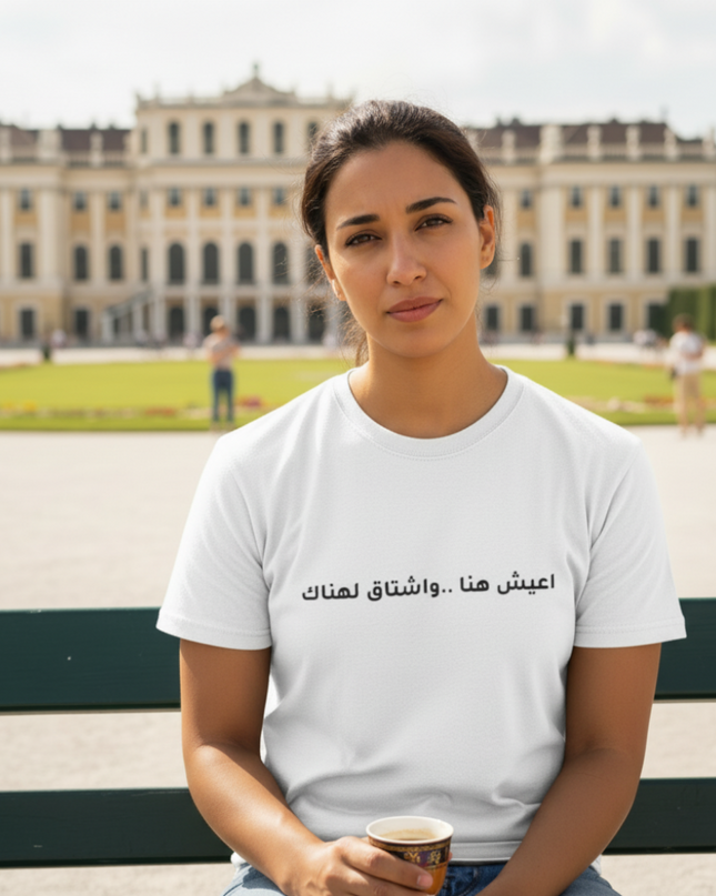 أعيش هنا… وأشتاق هناك